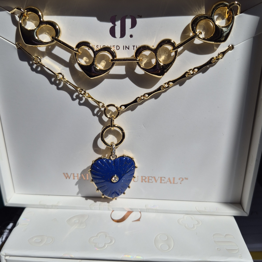Gold and Blue Heart Pendant LUXE LAYERS 2026